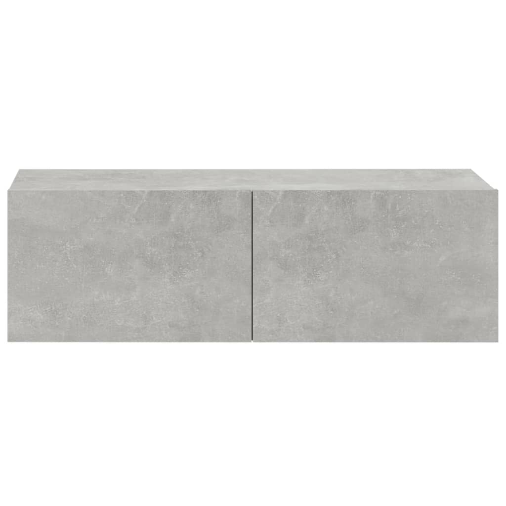 Meubles TV muraux 4 pcs Gris béton 100x30x30 cm