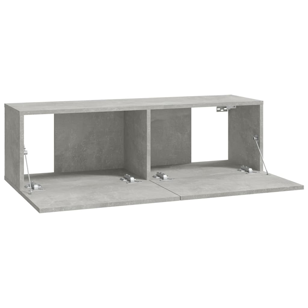 Meubles TV muraux 4 pcs Gris béton 100x30x30 cm