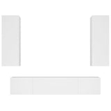 Ensemble de meubles TV 4 pcs Blanc Bois d'ingénierie