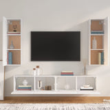 Ensemble de meubles TV 4 pcs Blanc Bois d'ingénierie