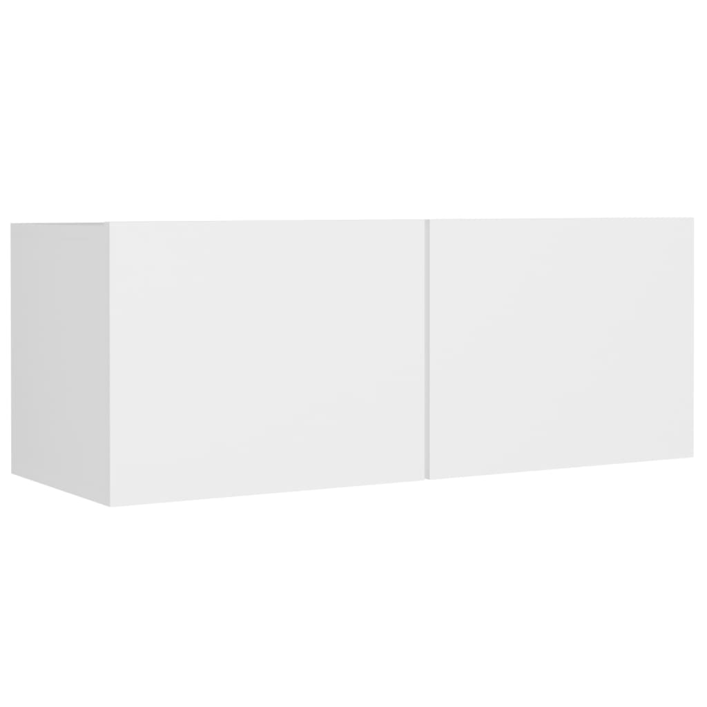 Ensemble de meubles TV 4 pcs Blanc Bois d'ingénierie