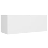 Ensemble de meubles TV 4 pcs Blanc Bois d'ingénierie