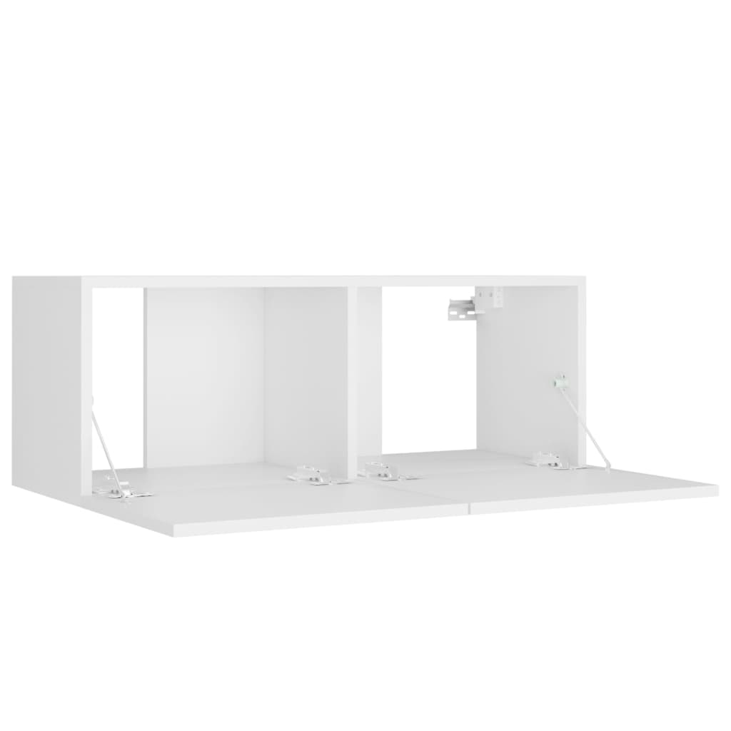 Ensemble de meubles TV 4 pcs Blanc Bois d'ingénierie