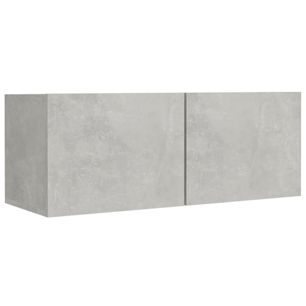 Ensemble de meubles TV 4 pcs Gris béton Bois d'ingénierie