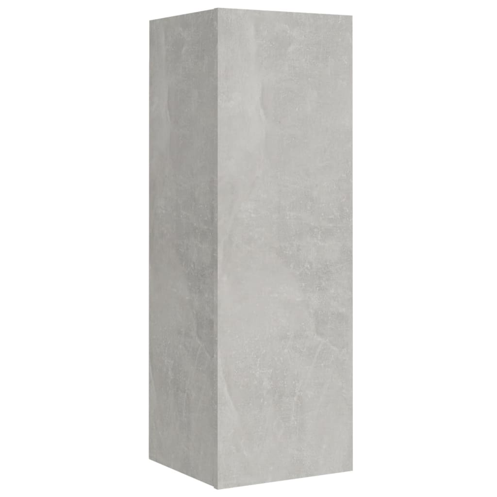 Ensemble de meubles TV 4 pcs Gris béton Bois d'ingénierie