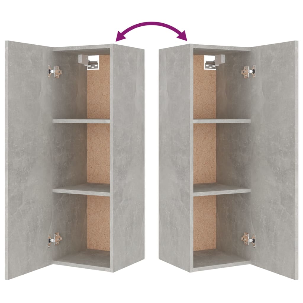 Ensemble de meubles TV 4 pcs Gris béton Bois d'ingénierie