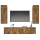 Ensemble de meubles TV 4 pcs Chêne fumé Bois d'ingénierie