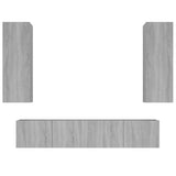 Ensemble de meubles TV 4 pcs Sonoma gris Bois d'ingénierie