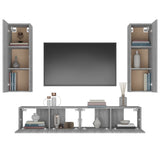 Ensemble de meubles TV 4 pcs Sonoma gris Bois d'ingénierie