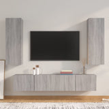 Ensemble de meubles TV 4 pcs Sonoma gris Bois d'ingénierie