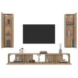 Ensemble de meubles TV 4 pcs Chêne sonoma Bois d'ingénierie