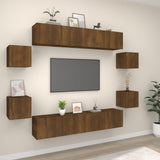 Ensemble de meubles TV 8 pcs Chêne marron Bois d'ingénierie