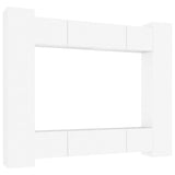 Ensemble de meubles TV 8 pcs Blanc Bois d'ingénierie