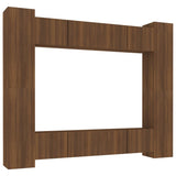 Ensemble de meubles TV 8 pcs Chêne marron Bois d'ingénierie