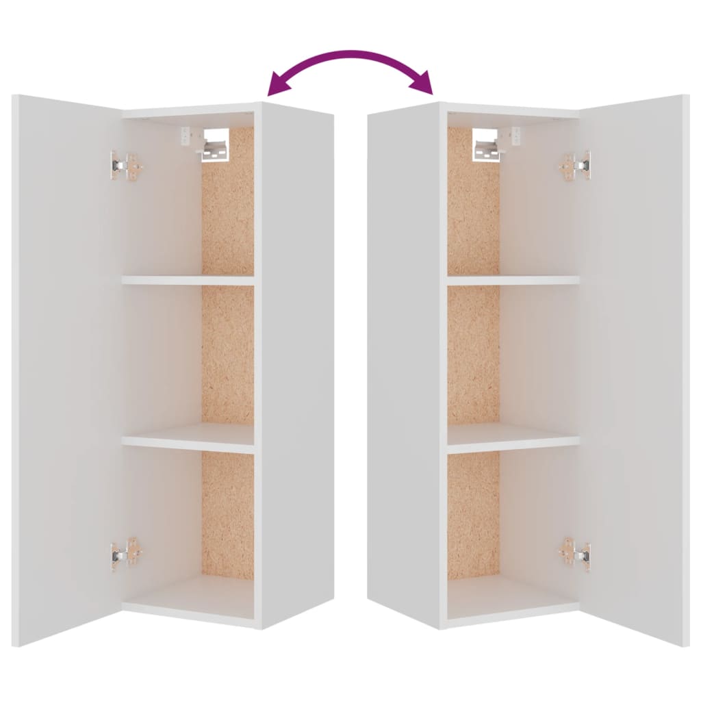 Ensemble de meubles TV 5 pcs Blanc Bois d'ingénierie