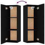 Ensemble de meubles TV 5 pcs Noir Bois d'ingénierie