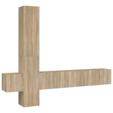 5 Piece TV Stand Set Sonoma Oak Engineered Wood