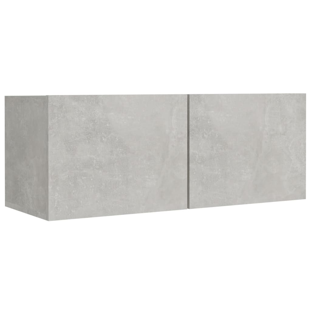 Ensemble de meubles TV 5 pcs Gris béton Bois d'ingénierie