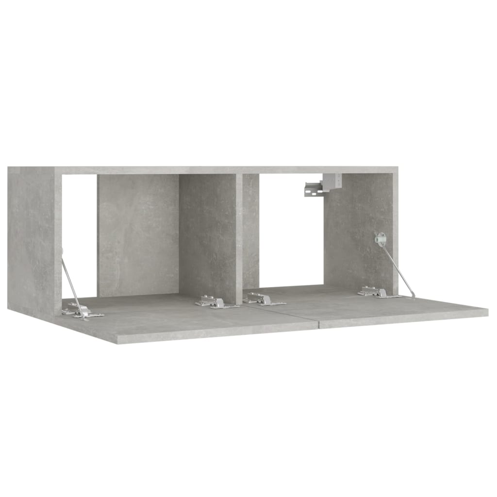 Ensemble de meubles TV 5 pcs Gris béton Bois d'ingénierie