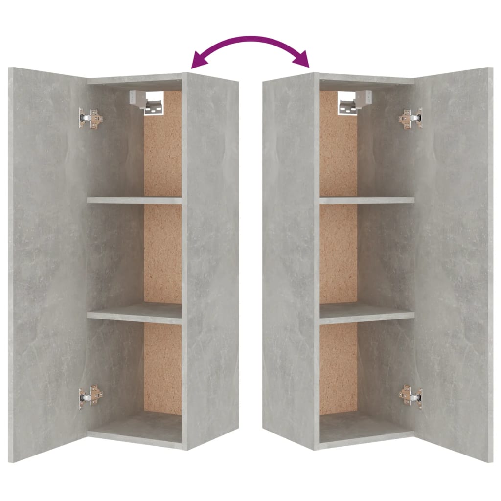 Ensemble de meubles TV 5 pcs Gris béton Bois d'ingénierie