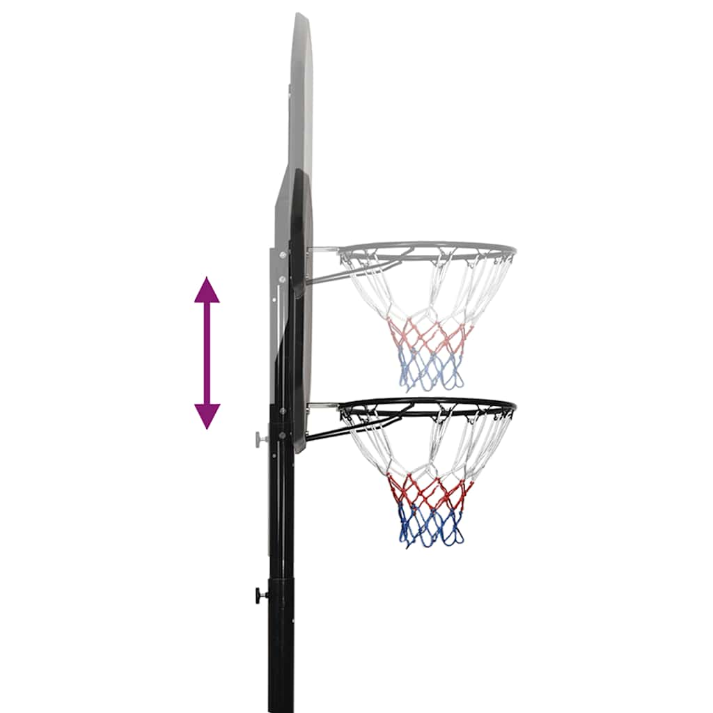 Support de basket-ball Noir 258-363 cm Polyéthylène