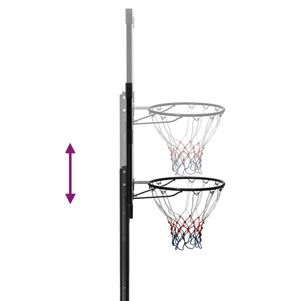 Transparent basketball stand 256-361 cm Polycarbonate