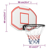 Panneau de basket-ball Blanc 90x60x2 cm Polyéthylène