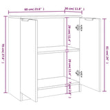 Buffets 2 pcs chêne marron 60x30x70 cm Bois d'ingénierie