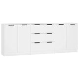 Buffets 3 pcs Blanc Bois d'ingénierie