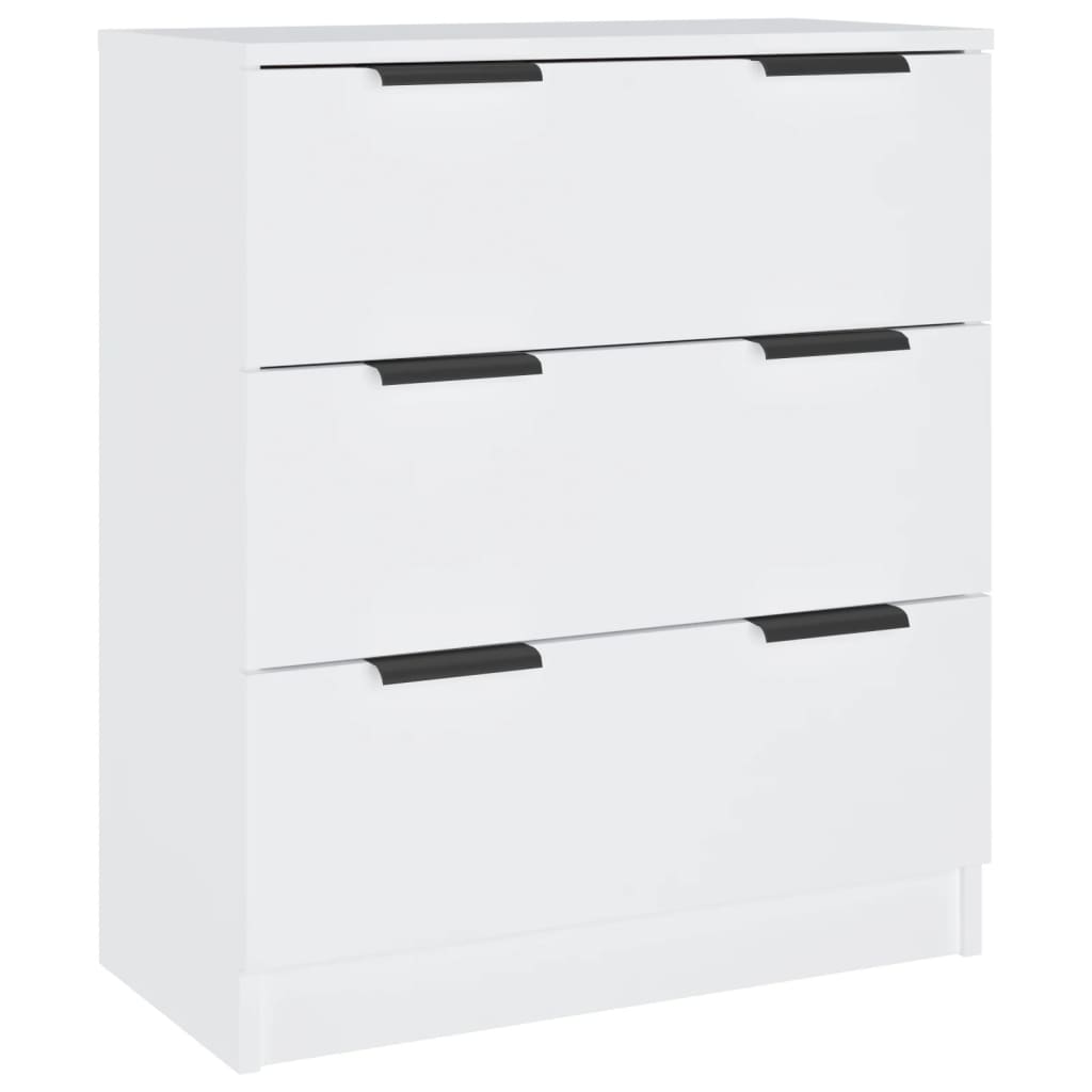 Buffets 3 pcs Blanc Bois d'ingénierie