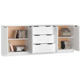 Buffets 3 pcs Blanc Bois d'ingénierie