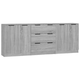 Sideboards 3 Stk. Sonomagrau Holzwerkstoff