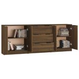 Buffets 3 pcs Chêne marron Bois d'ingénierie