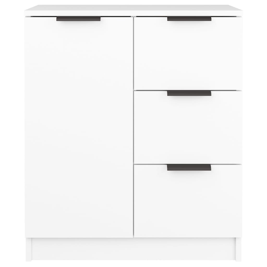 Buffets 2 pcs blanc 60x30x70 cm Bois d'ingénierie