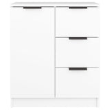 Buffets 2 pcs blanc 60x30x70 cm Bois d'ingénierie