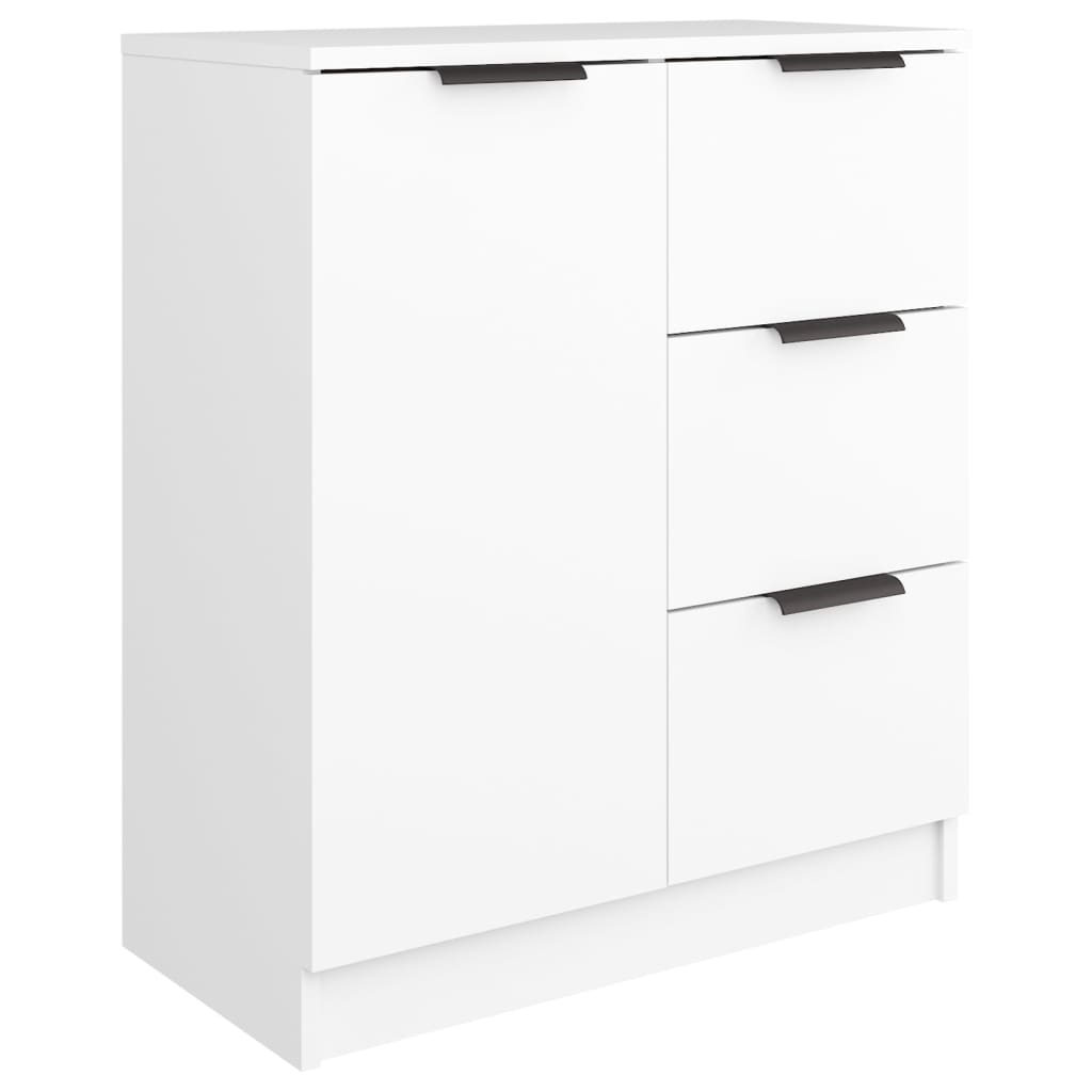 Buffets 2 pcs blanc 60x30x70 cm Bois d'ingénierie