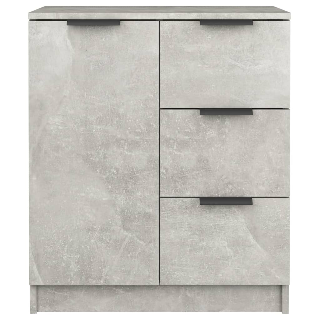 Sideboards 2 pcs Concrete gray 60x30x70 cm Engineered wood