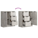 Sideboards 2 pcs Concrete gray 60x30x70 cm Engineered wood