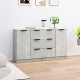 Sideboards 2 pcs Concrete gray 60x30x70 cm Engineered wood