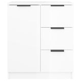 Buffets 2 pcs Blanc brillant 60x30x70 cm Bois d'ingénierie