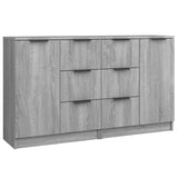 Buffets 2 pcs Sonoma gris 60x30x70 cm Bois d'ingénierie