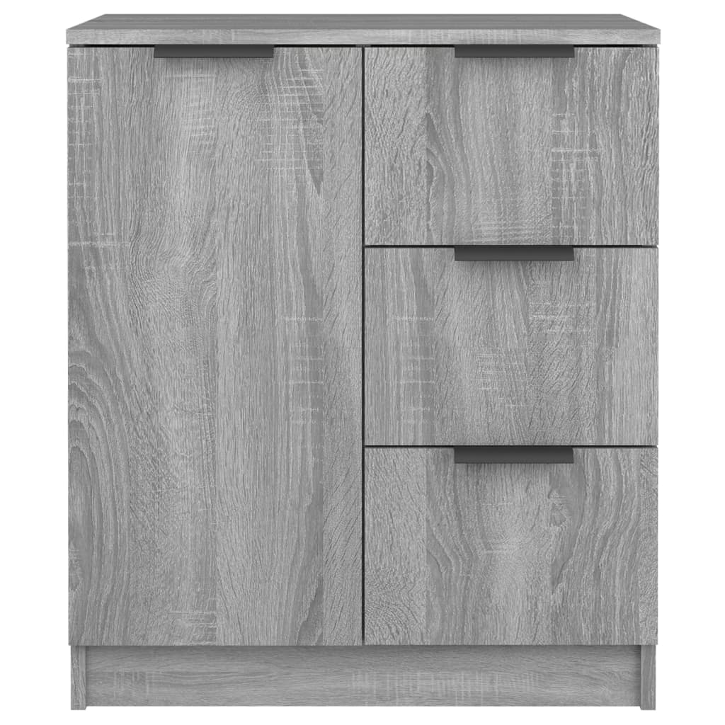 Buffets 2 pcs Sonoma gris 60x30x70 cm Bois d'ingénierie