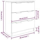 Sideboards 3 Stück Sonoma-Eiche Holzwerkstoff