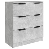 Sideboards 3 Stück aus grauem Beton-Holzwerkstoff