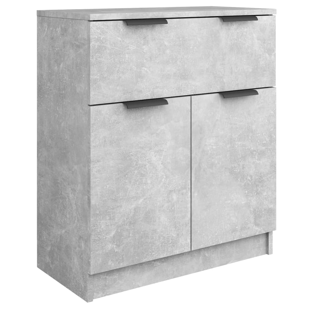 Sideboards 3 Stück aus grauem Beton-Holzwerkstoff