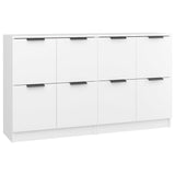 Buffets 2 pcs blanc 60x30x70 cm Bois d'ingénierie