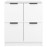 Buffets 2 pcs blanc 60x30x70 cm Bois d'ingénierie