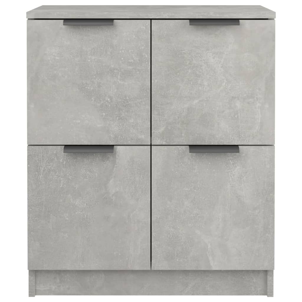 Buffets 2 pcs Gris béton 60x30x70 cm Bois d'ingénierie