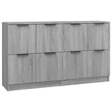 Buffets 2 pcs Sonoma gris 60x30x70 cm Bois d'ingénierie