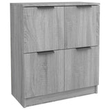 Buffets 2 pcs Sonoma gris 60x30x70 cm Bois d'ingénierie